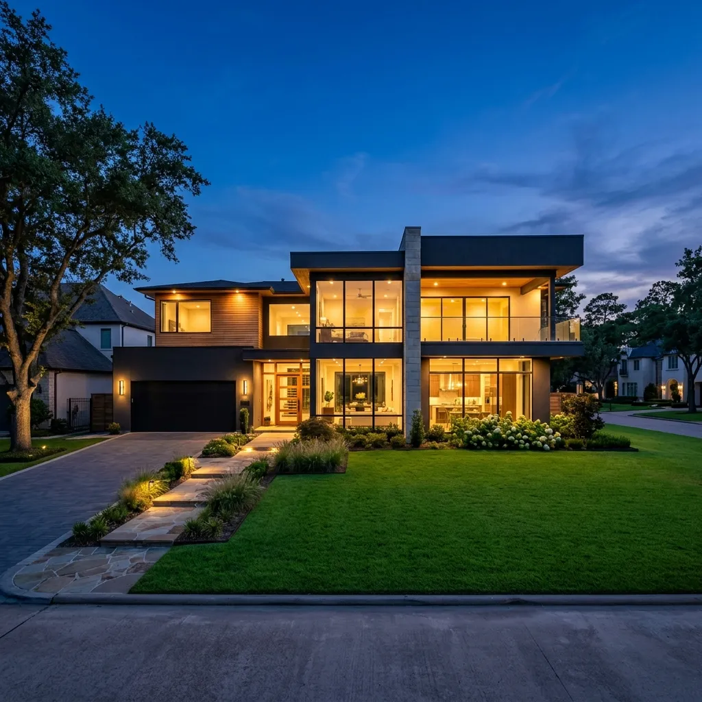 Premier home at twilight